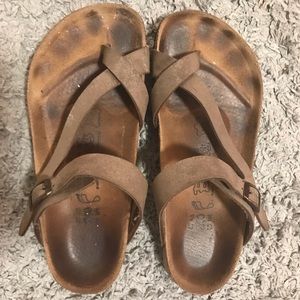 Birkenstocks cross strap sandals